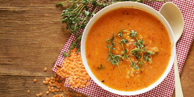 Nourishing Lentil Soup with Sweet Potatoes