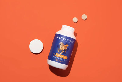 PectaPaws bottle on orange background
